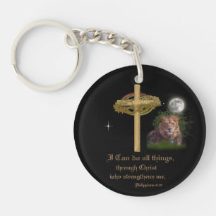 I can do all things through Christ scripture Key Ring
