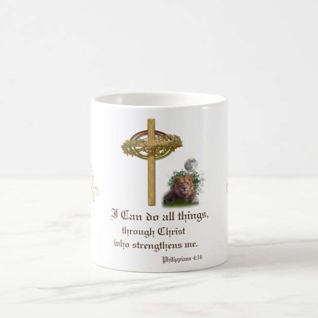 I can do all things through Christ scripture Magic Mug (Center)