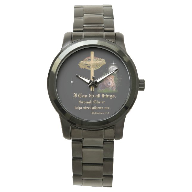 I can do all things through Christ scripture Watch (Front)
