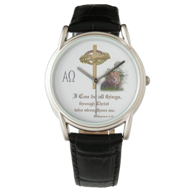 I can do all things through Christ scripture Watch (Front)