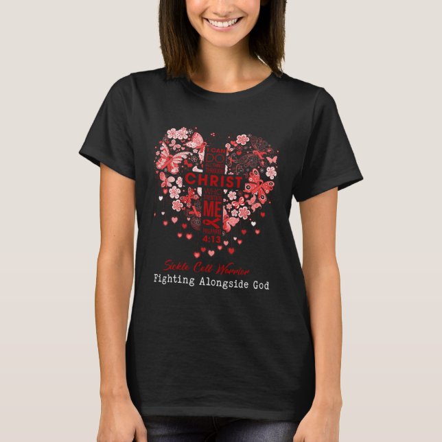 I Can Do All Things Through Christ Sickle Cell Awa T-Shirt (Front)