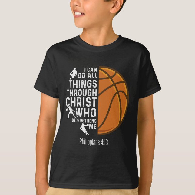 I Can Do All Things Through Christ - Sketll Player T-Shirt (Front)