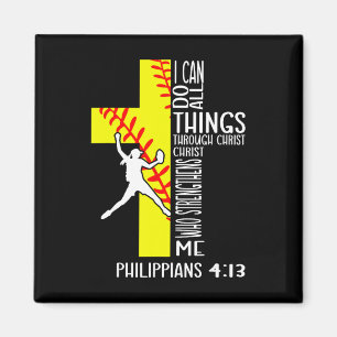 I Can Do All Things Through Christ Softll Christia Magnet