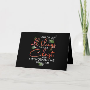 I Can Do All Things Through Christ Who Strengthens Card