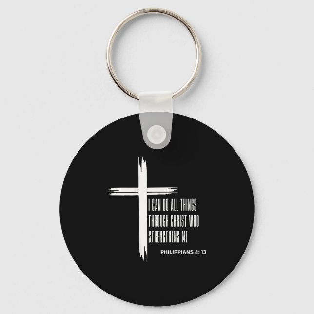 I Can Do All Things Through Christ Who Strengthens Key Ring (Front)