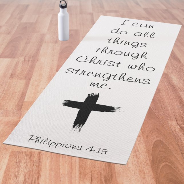 I Can Do All Things Through Christ Yoga Mat (Creator Uploaded)