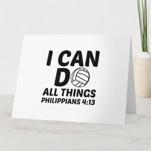 I CAN DO ALL THINGS VOLLEYBALL CARD