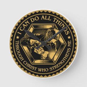 I can do all things Welder, Welder Round Clock