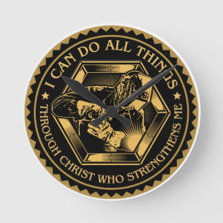 I can do all things Welder, Welder Round Clock