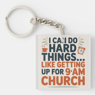 I can do hard things. key ring