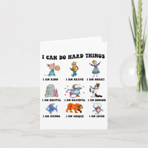 I Can Do Hard Things Teacher Back To School Childr Card