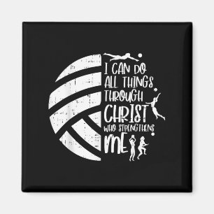 I Can Do Things Through Christ Volleyball Christia Magnet