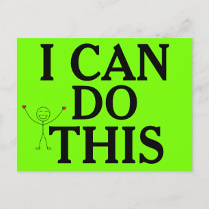I CAN DO THIS Positive Encouragement Words Postcard