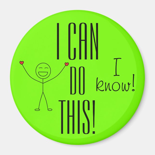 I CAN DO THIS Positive Encouraging Words Cute Magnet (Front)