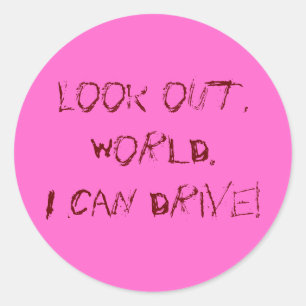 I Can Drive! Classic Round Sticker