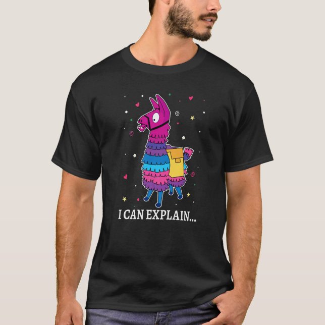 I Can Explain Llama  Alpaca Costume Llamas T-Shirt (Front)