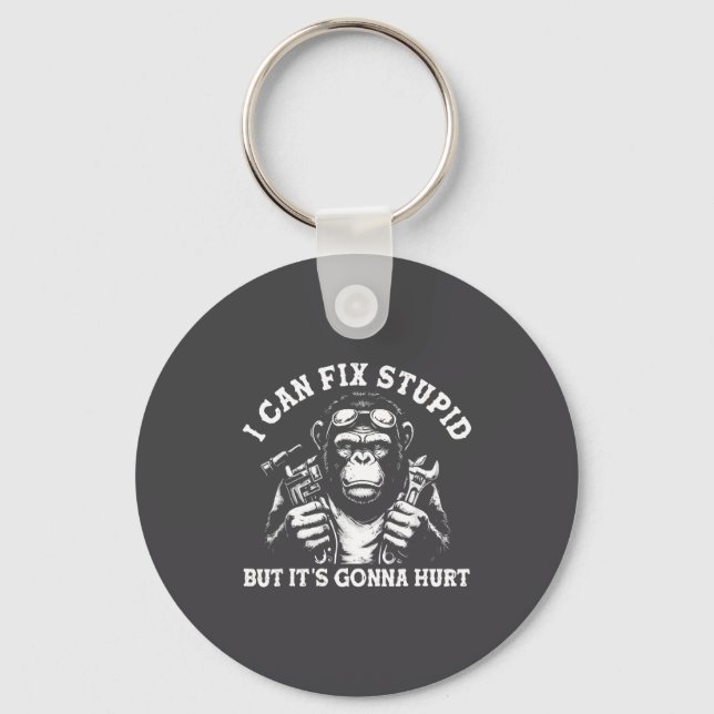I Can Fix Stud But It's Gonna Hurt Mechanic Funny  Key Ring (Front)