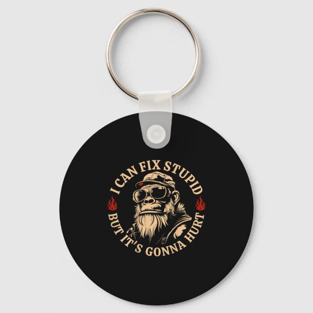 I Can Fix Stud But It's Gonna Hurt Monkey Funny (o Key Ring (Front)