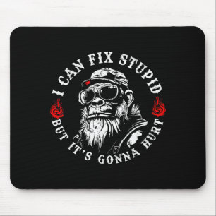I Can Fix Stud But It's Gonna Hurt Monkey Vintage Mouse Pad