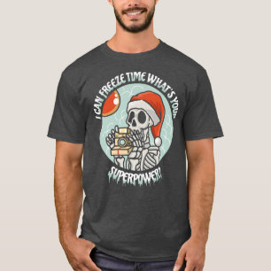 I Can Freeze Time Whats Your Superpower Snow Caps T-Shirt
