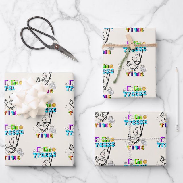 I Can Freeze Time Wrapping Paper Sheet (Front)