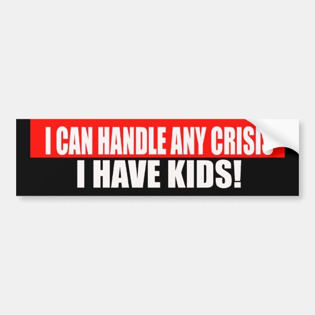 I Can Handle Crisis Bumper Sticker (Front)