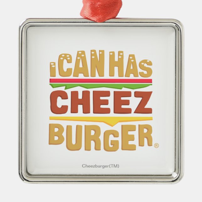 I Can Has Cheezburger Metal Tree Decoration (Front)
