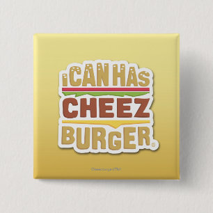 I Can Has Cheezburger (shadow) 15 Cm Square Badge