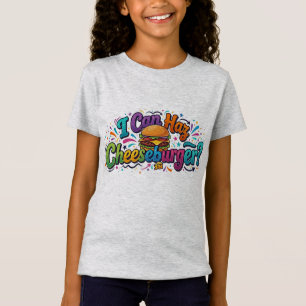 I Can Haz Cheeseburger? – Funny Meme Cat T-Shirt