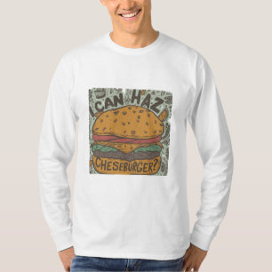 "I Can Haz Cheeseburger?" T-Shirt Design