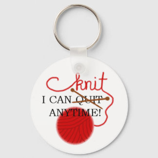 I can knit anytime keychain