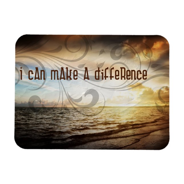 "I can make a difference" Motivation Affirmation Magnet (Horizontal)