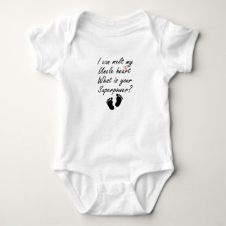 I Can Melt My Uncle Heart What Is Your Superpower Baby Bodysuit