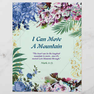 I Can Move A Mountain Poem Personalised Paper
