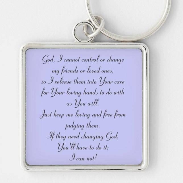 I Can Not Prayer Keyring (Front)