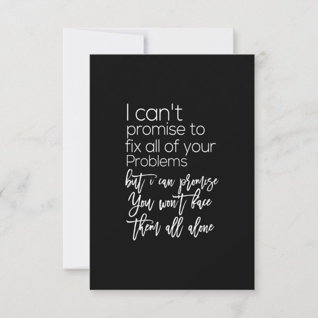 i can promise you won't face them all alone thank you card (Front)