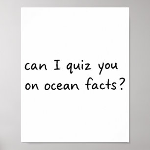I Can Quiz Ocean Facts Poster