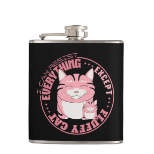 I Can Resist Everything Except Inspirational Quote Hip Flask