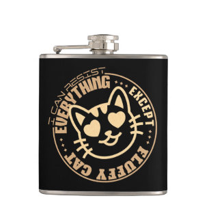 I Can Resist Everything Except Inspirational Quote Hip Flask