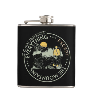 I Can Resist Everything Except Inspirational Quote Hip Flask