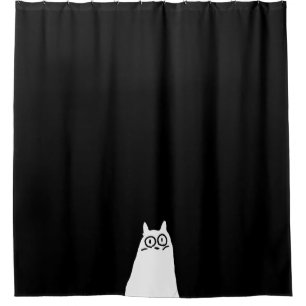 I Can See It  Cat Doodles Shower Curtain