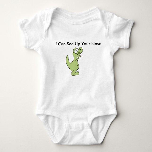 I Can See Up Your Nose Baby Bodysuit (Front)