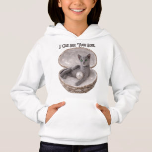 I Can See Your Soul Funny Russian Blue Cat Design