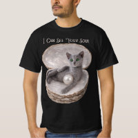 I Can See Your Soul Funny Russian Blue Cat Design