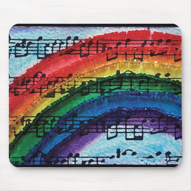 I Can Sing A Rainbow Mouse Pad (Front)