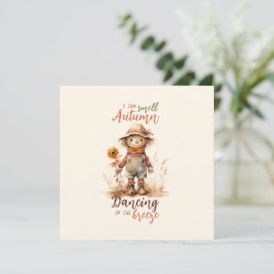 I Can Smell Autumn – Rustic Scarecrow & Sunflower