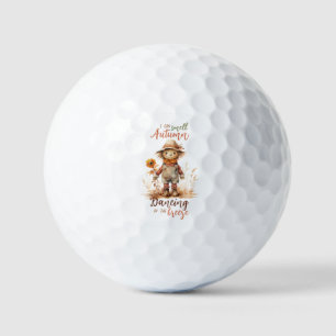 I Can Smell Autumn – Rustic Scarecrow & Sunflower Golf Balls