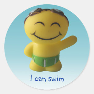 I can swim classic round sticker