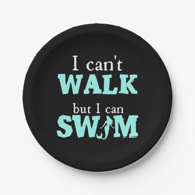 I Can Swim Paper Plate (Front)