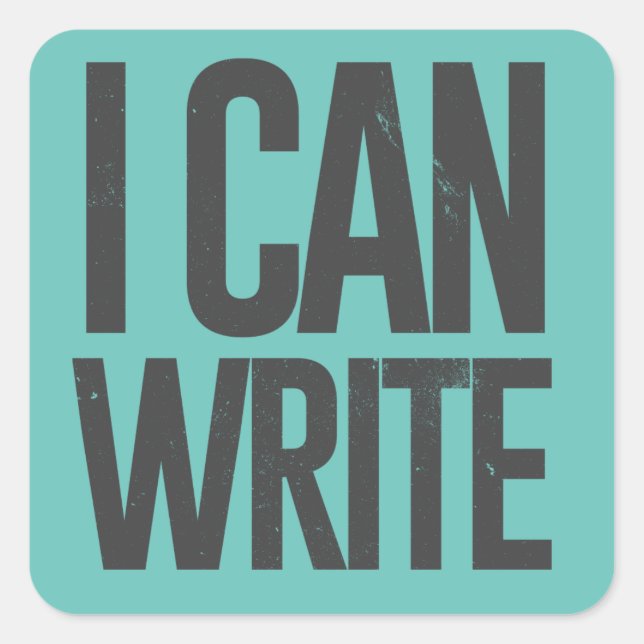 I can write square sticker (Front)